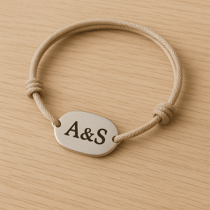 Pulsera con iniciales 'A&S'