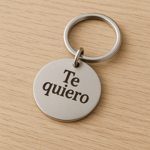Llavero de acero 'Te quiero'